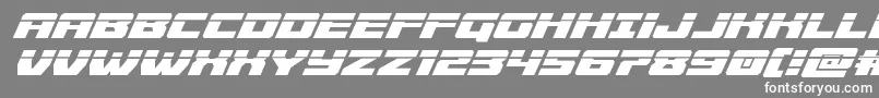 Cruiserfortresslaserital Font – White Fonts on Gray Background