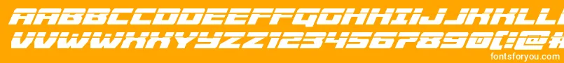 Cruiserfortresslaserital Font – White Fonts on Orange Background