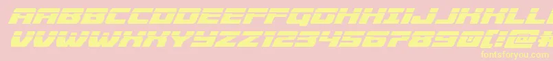 Cruiserfortresslaserital Font – Yellow Fonts on Pink Background