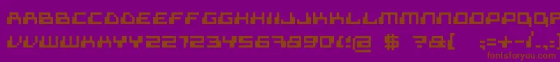 Superdigital Font – Brown Fonts on Purple Background