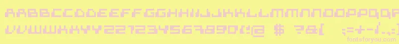 Superdigital Font – Pink Fonts on Yellow Background