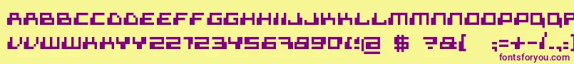 Superdigital Font – Purple Fonts on Yellow Background