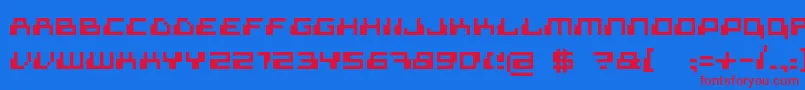 Superdigital Font – Red Fonts on Blue Background