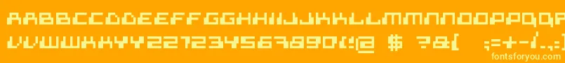 Superdigital Font – Yellow Fonts on Orange Background