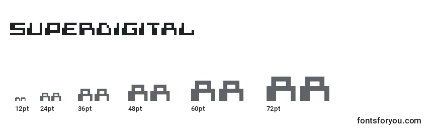 Размеры шрифта Superdigital