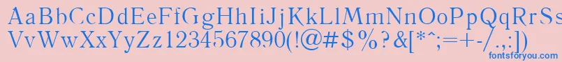 LiteraturnayaPlain Font – Blue Fonts on Pink Background