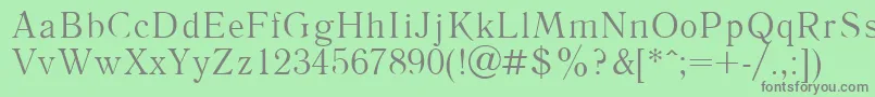 LiteraturnayaPlain Font – Gray Fonts on Green Background