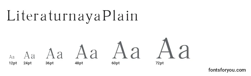 Размеры шрифта LiteraturnayaPlain