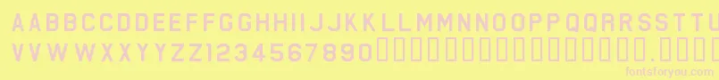 FederationStarfleetHull23rd Font – Pink Fonts on Yellow Background