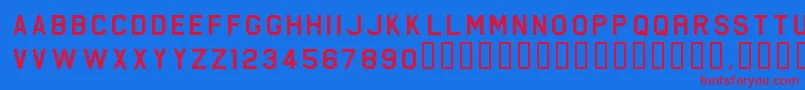 FederationStarfleetHull23rd Font – Red Fonts on Blue Background