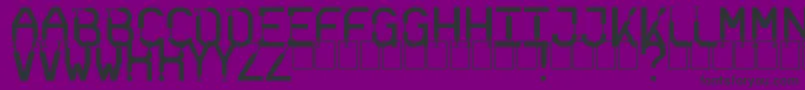 Skinned Font – Black Fonts on Purple Background