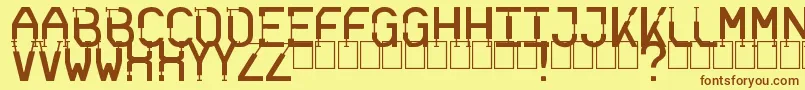 Fonte Skinned – fontes marrons em um fundo amarelo