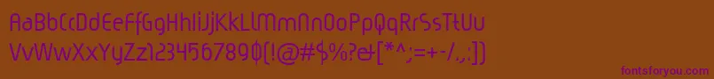 フォントMagiccBold – 紫色のフォント、茶色の背景