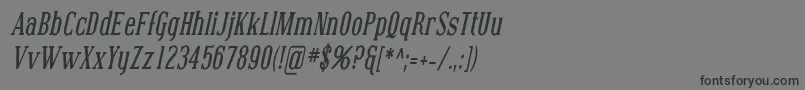 CovingtonCondBoldItalic Font – Black Fonts on Gray Background