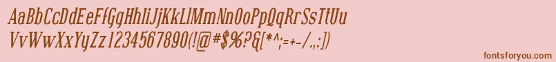 CovingtonCondBoldItalic Font – Brown Fonts on Pink Background