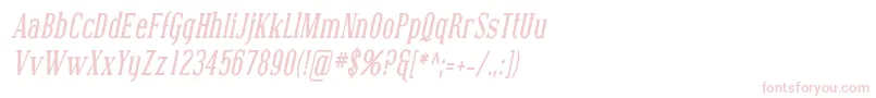 CovingtonCondBoldItalic Font – Pink Fonts on White Background