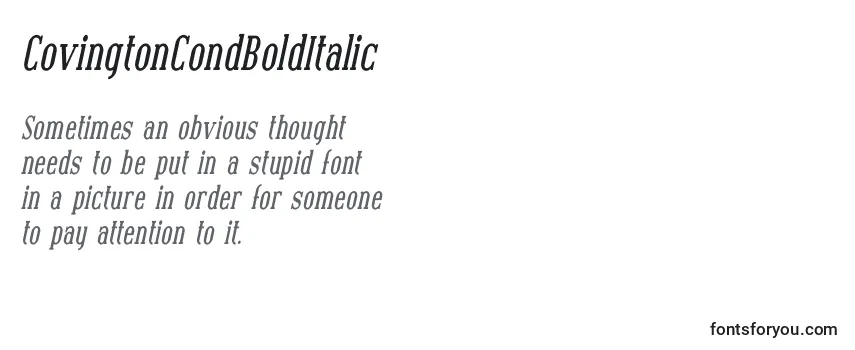 CovingtonCondBoldItalic-fontti