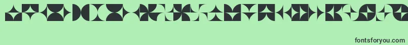 CirclesLtRegular Font – Black Fonts on Green Background