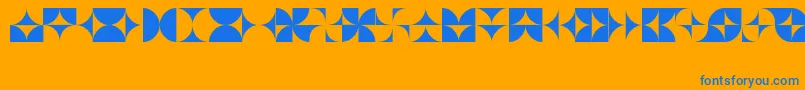 CirclesLtRegular Font – Blue Fonts on Orange Background