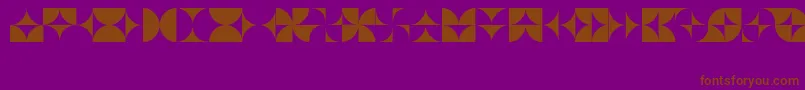 Fonte CirclesLtRegular – fontes marrons em um fundo roxo