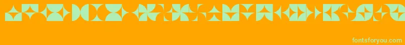 CirclesLtRegular Font – Green Fonts on Orange Background