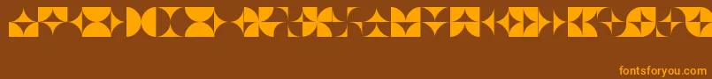 CirclesLtRegular Font – Orange Fonts on Brown Background
