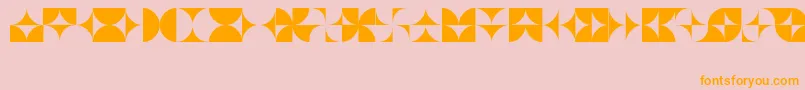 CirclesLtRegular Font – Orange Fonts on Pink Background