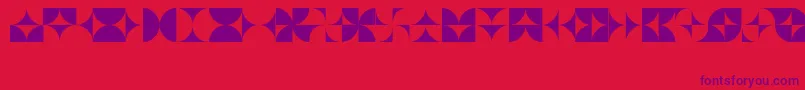 CirclesLtRegular-Schriftart – Violette Schriften auf rotem Hintergrund