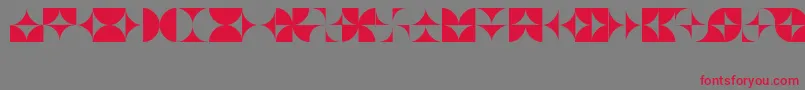 CirclesLtRegular Font – Red Fonts on Gray Background
