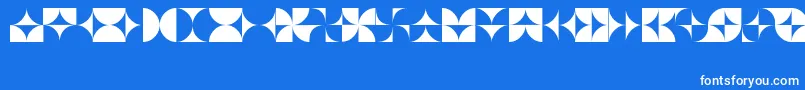 CirclesLtRegular-Schriftart – Weiße Schriften auf blauem Hintergrund