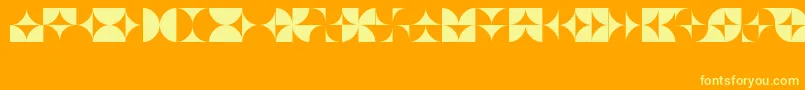 CirclesLtRegular Font – Yellow Fonts on Orange Background