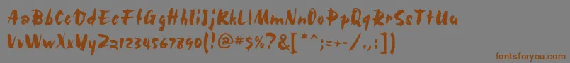 MBolid Font – Brown Fonts on Gray Background