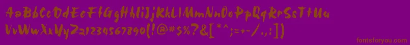 MBolid Font – Brown Fonts on Purple Background