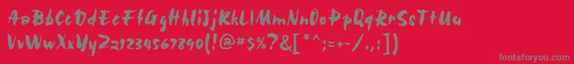 MBolid Font – Gray Fonts on Red Background