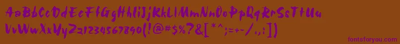 MBolid Font – Purple Fonts on Brown Background