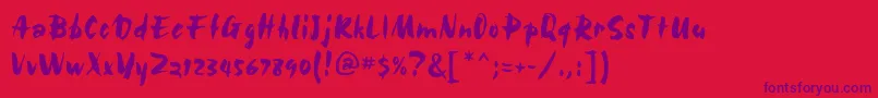 MBolid Font – Purple Fonts on Red Background