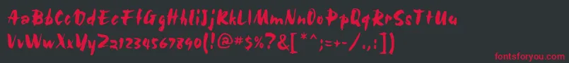 MBolid Font – Red Fonts on Black Background