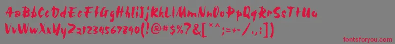 MBolid Font – Red Fonts on Gray Background