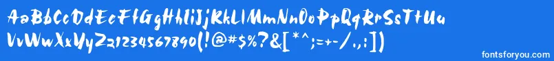 フォントMBolid – 青い背景に白い文字