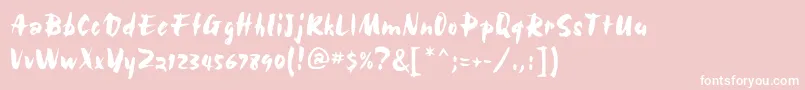 MBolid Font – White Fonts on Pink Background