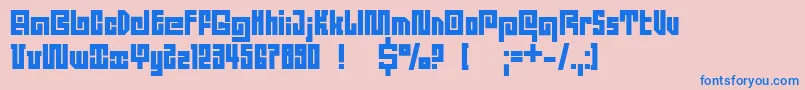 DsQuadroBlack Font – Blue Fonts on Pink Background