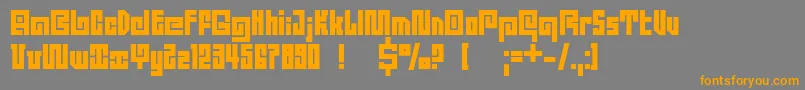 DsQuadroBlack Font – Orange Fonts on Gray Background