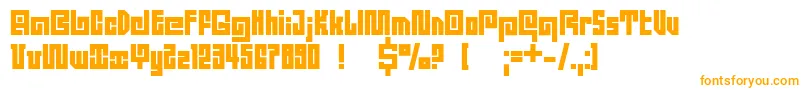 Шрифт DsQuadroBlack – оранжевые шрифты на белом фоне