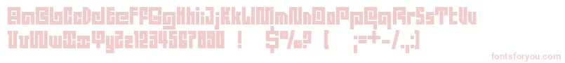 DsQuadroBlack-fontti – vaaleanpunaiset fontit valkoisella taustalla