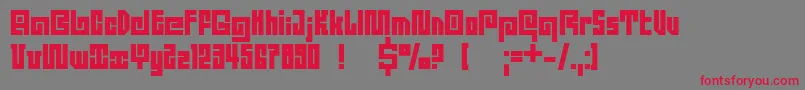 DsQuadroBlack Font – Red Fonts on Gray Background