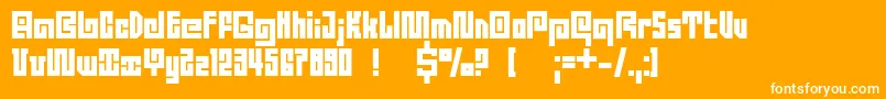 DsQuadroBlack Font – White Fonts on Orange Background