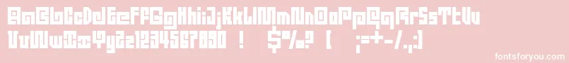 DsQuadroBlack Font – White Fonts on Pink Background