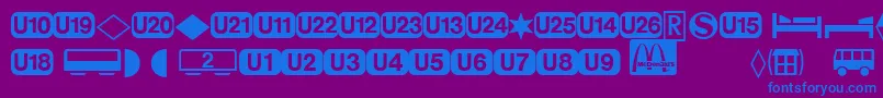 DeutschebahnagTwo Font – Blue Fonts on Purple Background