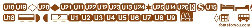 DeutschebahnagTwo Font – Brown Fonts on White Background