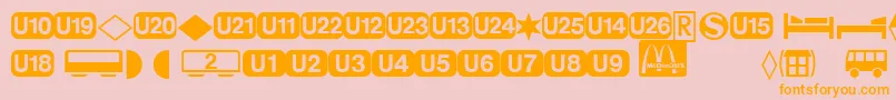 DeutschebahnagTwo Font – Orange Fonts on Pink Background